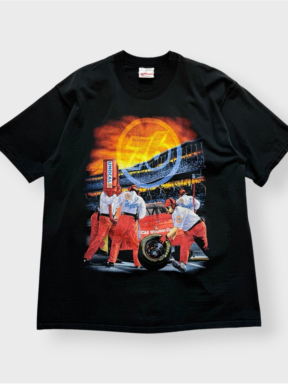 Vintage 90s Chase NASCAR Unocal 76 Motor Oil Racing Shirt, 2-Sided Big Graphic